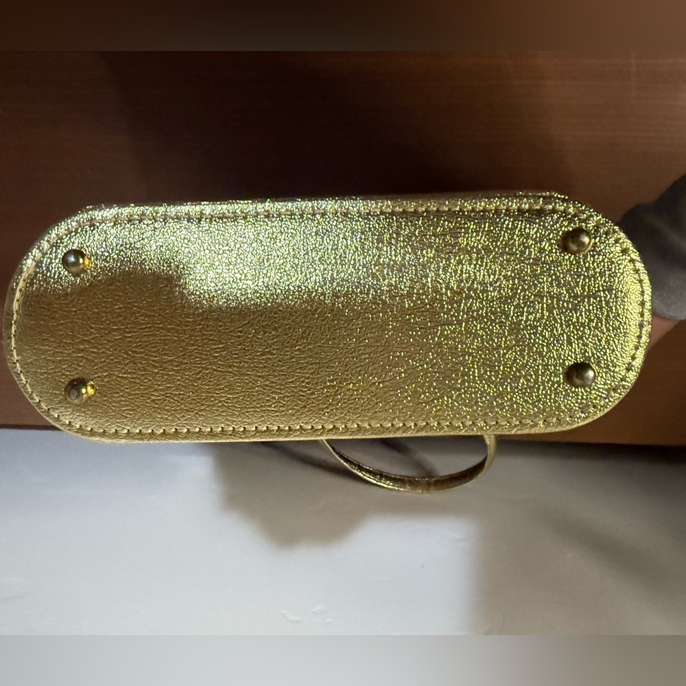 Vtg 50s 60s “Adrian’s of Palm Springs”Floral Embroidered Gold Accent Silk Purse - Picture 7 of 9